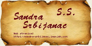 Sandra Srbijanac vizit kartica